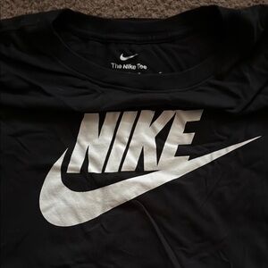 Nike Black Tee with White Logo